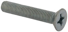 Value Collection - 1/4-28 UNF, 1-1/2" OAL Phillips Drive Machine Screw - Flat Head, Grade J82 Steel, Zinc-Plated Finish, Without Washer - USA Tool & Supply