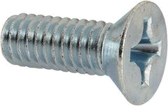 Value Collection - 5/16-18 UNC, 7/8" OAL Phillips Drive Machine Screw - Flat Head, Grade J82 Steel, Zinc-Plated Finish, Without Washer - USA Tool & Supply