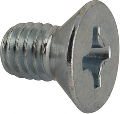 Value Collection - 3/8-16 UNC, 5/8" OAL Phillips Drive Machine Screw - Flat Head, Grade J82 Steel, Zinc-Plated Finish, Without Washer - USA Tool & Supply