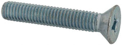 Value Collection - 3/8-16 UNC, 2-1/4" OAL Phillips Drive Machine Screw - Flat Head, Grade J82 Steel, Zinc-Plated Finish, Without Washer - USA Tool & Supply