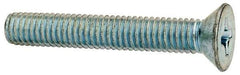 Value Collection - 3/8-16 UNC, 2-1/2" OAL Phillips Drive Machine Screw - Flat Head, Grade J82 Steel, Zinc-Plated Finish, Without Washer - USA Tool & Supply
