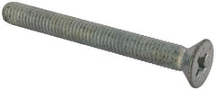 Value Collection - 3/8-16 UNC, 3-1/2" OAL Phillips Drive Machine Screw - Flat Head, Grade J82 Steel, Zinc-Plated Finish, Without Washer - USA Tool & Supply