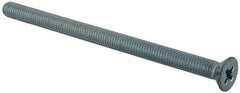 Value Collection - 3/8-16 UNC, 6" OAL Phillips Drive Machine Screw - Flat Head, Grade J82 Steel, Zinc-Plated Finish, Without Washer - USA Tool & Supply
