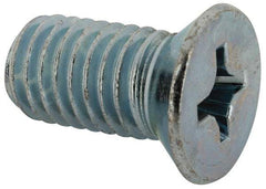 Value Collection - 1/2-13 UNC, 1" OAL Phillips Drive Machine Screw - Flat Head, Grade J82 Steel, Zinc-Plated Finish, Without Washer - USA Tool & Supply