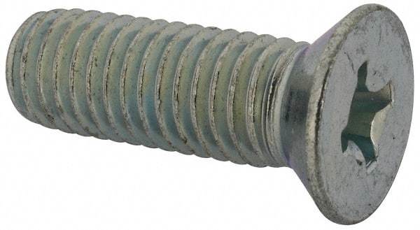 Value Collection - 1/2-13 UNC, 1-1/2" OAL Phillips Drive Machine Screw - Flat Head, Grade J82 Steel, Zinc-Plated Finish, Without Washer - USA Tool & Supply