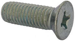 Value Collection - 1/2-13 UNC, 1-1/2" OAL Phillips Drive Machine Screw - Flat Head, Grade J82 Steel, Zinc-Plated Finish, Without Washer - USA Tool & Supply