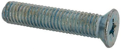 Value Collection - 1/2-13 UNC, 2-1/2" OAL Phillips Drive Machine Screw - Flat Head, Grade J82 Steel, Zinc-Plated Finish, Without Washer - USA Tool & Supply