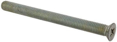 Value Collection - 1/2-13 UNC, 6" OAL Phillips Drive Machine Screw - Flat Head, Grade J82 Steel, Zinc-Plated Finish, Without Washer - USA Tool & Supply