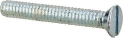 Value Collection - #2-56 UNC, 5/8" OAL Slotted Drive Machine Screw - Flat Head, Grade J82 Steel, Zinc-Plated Finish, Without Washer - USA Tool & Supply