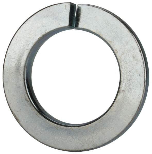 Value Collection - M33, 33.5mm ID, 55.2mm OD, 6mm Thick Split Lock Washer - Grade 8 Spring Steel, Zinc-Plated Finish, 33.5mm Min ID, 34.7mm Max ID, 55.2mm Min OD, 53.2mm Max OD - USA Tool & Supply