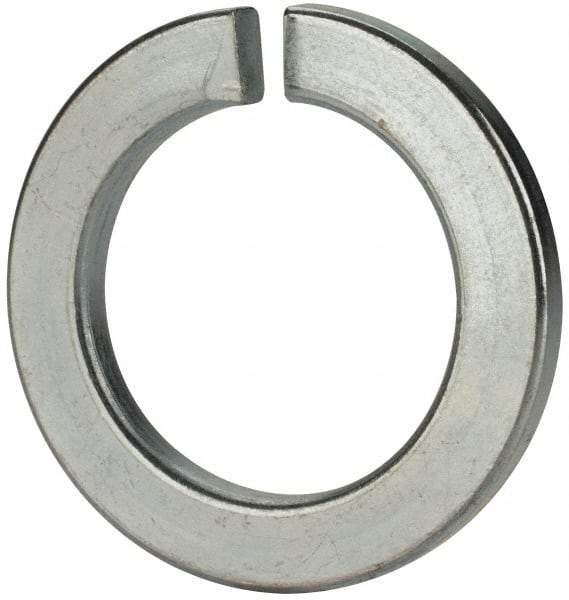 Value Collection - M48, 49mm ID, 75mm OD, 7mm Thick Split Lock Washer - Grade 8 Spring Steel, Zinc-Plated Finish, 49mm Min ID, 50.5mm Max ID - USA Tool & Supply