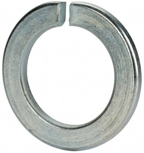 Value Collection - M52, 53mm ID, 83mm OD, 8mm Thick Split Lock Washer - Grade 8 Spring Steel, Zinc-Plated Finish, 53mm Min ID, 54.5mm Max ID - USA Tool & Supply
