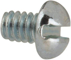 Value Collection - #2-56 UNC, 1/8" Length Under Head Slotted Drive Machine Screw - Round Head, Grade J82 Steel, Zinc-Plated Finish, Without Washer - USA Tool & Supply