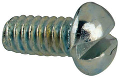 Value Collection - #2-56 UNC, 3/16" Length Under Head Slotted Drive Machine Screw - Round Head, Grade J82 Steel, Zinc-Plated Finish, Without Washer - USA Tool & Supply