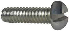 Value Collection - #2-56 UNC, 5/16" Length Under Head Slotted Drive Machine Screw - Round Head, Grade J82 Steel, Zinc-Plated Finish, Without Washer - USA Tool & Supply