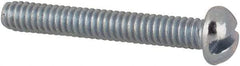 Value Collection - #2-56 UNC, 5/8" Length Under Head Slotted Drive Machine Screw - Round Head, Grade J82 Steel, Zinc-Plated Finish, Without Washer - USA Tool & Supply