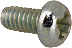 Value Collection - #2-56 UNC, 3/16" Length Under Head Phillips Drive Machine Screw - Round Head, Grade J82 Steel, Zinc-Plated Finish, Without Washer - USA Tool & Supply