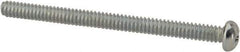 Value Collection - #4-40 UNC, 1-1/2" Length Under Head Phillips Drive Machine Screw - Round Head, Grade J82 Steel, Zinc-Plated Finish, Without Washer - USA Tool & Supply
