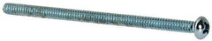 Value Collection - #6-32 UNC, 2-1/2" Length Under Head Phillips Drive Machine Screw - Round Head, Grade J82 Steel, Zinc-Plated Finish, Without Washer - USA Tool & Supply