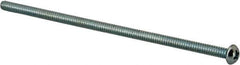 Value Collection - #6-32 UNC, 3-1/2" Length Under Head Phillips Drive Machine Screw - Round Head, Grade J82 Steel, Zinc-Plated Finish, Without Washer - USA Tool & Supply