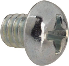 Value Collection - #8-32 UNC, 3/16" Length Under Head Phillips Drive Machine Screw - Round Head, Grade J82 Steel, Zinc-Plated Finish, Without Washer - USA Tool & Supply