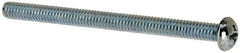 Value Collection - #8-32 UNC, 2-1/4" Length Under Head Phillips Drive Machine Screw - Round Head, Grade J82 Steel, Zinc-Plated Finish, Without Washer - USA Tool & Supply