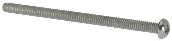 Value Collection - #8-32 UNC, 2-3/4" Length Under Head Phillips Drive Machine Screw - Round Head, Grade J82 Steel, Zinc-Plated Finish, Without Washer - USA Tool & Supply
