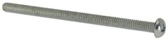 Value Collection - #8-32 UNC, 2-3/4" Length Under Head Phillips Drive Machine Screw - Round Head, Grade J82 Steel, Zinc-Plated Finish, Without Washer - USA Tool & Supply