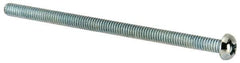 Value Collection - #8-32 UNC, 3" Length Under Head Phillips Drive Machine Screw - Round Head, Grade J82 Steel, Zinc-Plated Finish, Without Washer - USA Tool & Supply