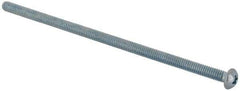 Value Collection - #8-32 UNC, 4" Length Under Head Phillips Drive Machine Screw - Round Head, Grade J82 Steel, Zinc-Plated Finish, Without Washer - USA Tool & Supply