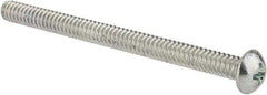 Value Collection - #10-24 UNC, 2-1/2" Length Under Head Phillips Drive Machine Screw - Round Head, Grade J82 Steel, Zinc-Plated Finish, Without Washer - USA Tool & Supply