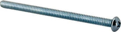 Value Collection - #10-24 UNC, 3" Length Under Head Phillips Drive Machine Screw - Round Head, Grade J82 Steel, Zinc-Plated Finish, Without Washer - USA Tool & Supply