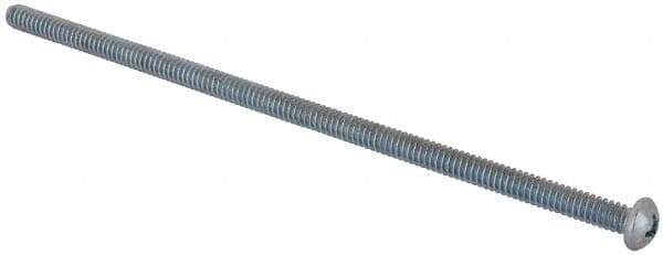 Value Collection - #10-24 UNC, 5" Length Under Head Phillips Drive Machine Screw - Round Head, Grade J82 Steel, Zinc-Plated Finish, Without Washer - USA Tool & Supply