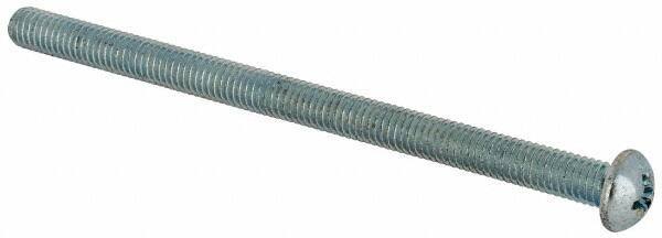 Value Collection - #10-32 UNF, 3" Length Under Head Phillips Drive Machine Screw - Round Head, Grade J82 Steel, Zinc-Plated Finish, Without Washer - USA Tool & Supply