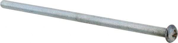 Value Collection - #10-32 UNF, 4-1/2" Length Under Head Phillips Drive Machine Screw - Round Head, Grade J82 Steel, Zinc-Plated Finish, Without Washer - USA Tool & Supply