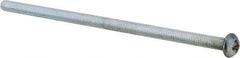 Value Collection - #10-32 UNF, 4-1/2" Length Under Head Phillips Drive Machine Screw - Round Head, Grade J82 Steel, Zinc-Plated Finish, Without Washer - USA Tool & Supply