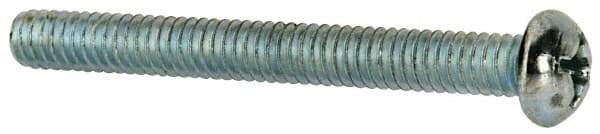 Value Collection - #12-24 UNC, 2" Length Under Head Phillips Drive Machine Screw - Round Head, Grade J82 Steel, Zinc-Plated Finish, Without Washer - USA Tool & Supply
