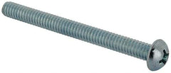 Value Collection - 1/4-20 UNC, 2-3/4" Length Under Head Phillips Drive Machine Screw - Round Head, Grade J82 Steel, Zinc-Plated Finish, Without Washer - USA Tool & Supply