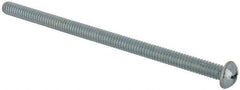 Value Collection - 1/4-20 UNC, 4-1/2" Length Under Head Phillips Drive Machine Screw - Round Head, Grade J82 Steel, Zinc-Plated Finish, Without Washer - USA Tool & Supply