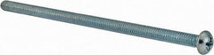 Value Collection - 1/4-20 UNC, 5-1/2" Length Under Head Phillips Drive Machine Screw - Round Head, Grade J82 Steel, Zinc-Plated Finish, Without Washer - USA Tool & Supply