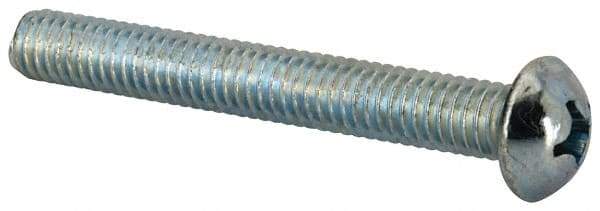 Value Collection - 5/16-18 UNC, 2-1/2" Length Under Head Phillips Drive Machine Screw - Round Head, Grade J82 Steel, Zinc-Plated Finish, Without Washer - USA Tool & Supply