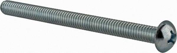 Value Collection - 5/16-18 UNC, 4" Length Under Head Phillips Drive Machine Screw - Round Head, Grade J82 Steel, Zinc-Plated Finish, Without Washer - USA Tool & Supply