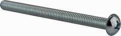 Value Collection - 5/16-18 UNC, 4" Length Under Head Phillips Drive Machine Screw - Round Head, Grade J82 Steel, Zinc-Plated Finish, Without Washer - USA Tool & Supply