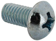 Value Collection - 3/8-16 UNC, 3/4" Length Under Head Phillips Drive Machine Screw - Round Head, Grade J82 Steel, Zinc-Plated Finish, Without Washer - USA Tool & Supply