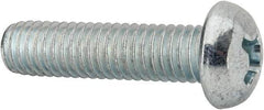 Value Collection - 3/8-16 UNC, 1-1/2" Length Under Head Phillips Drive Machine Screw - Round Head, Grade J82 Steel, Zinc-Plated Finish, Without Washer - USA Tool & Supply
