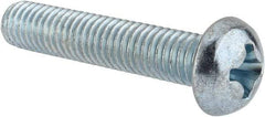 Value Collection - 3/8-16 UNC, 2" Length Under Head Phillips Drive Machine Screw - Round Head, Grade J82 Steel, Zinc-Plated Finish, Without Washer - USA Tool & Supply