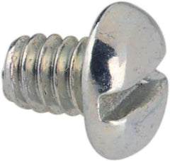 Value Collection - #2-56 UNC, 1/8" Length Under Head Slotted Drive Machine Screw - Pan Head, Grade J82 Steel, Zinc-Plated Finish, Without Washer - USA Tool & Supply