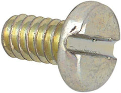 Value Collection - #3-48 UNC, 3/16" Length Under Head Slotted Drive Machine Screw - Pan Head, Grade J82 Steel, Zinc-Plated Finish, Without Washer - USA Tool & Supply