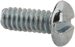 Value Collection - #3-48 UNC, 1/4" Length Under Head Slotted Drive Machine Screw - Pan Head, Grade J82 Steel, Zinc-Plated Finish, Without Washer - USA Tool & Supply