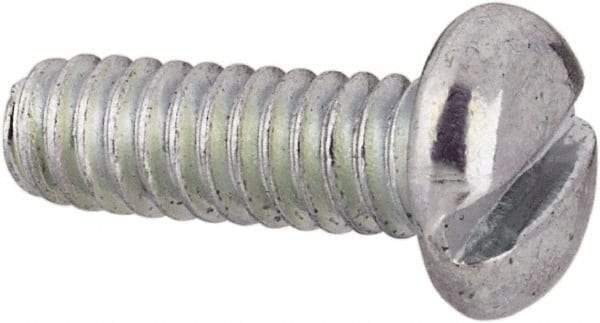 Value Collection - #3-48 UNC, 5/16" Length Under Head Slotted Drive Machine Screw - Pan Head, Grade J82 Steel, Zinc-Plated Finish, Without Washer - USA Tool & Supply